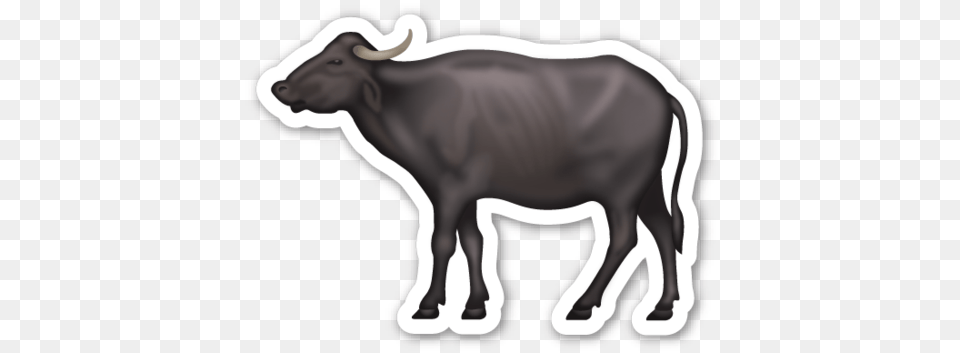 Whatsapp Emoji Buffalo Transparent Black Buffalo, Animal, Bull, Cattle, Livestock Png Image