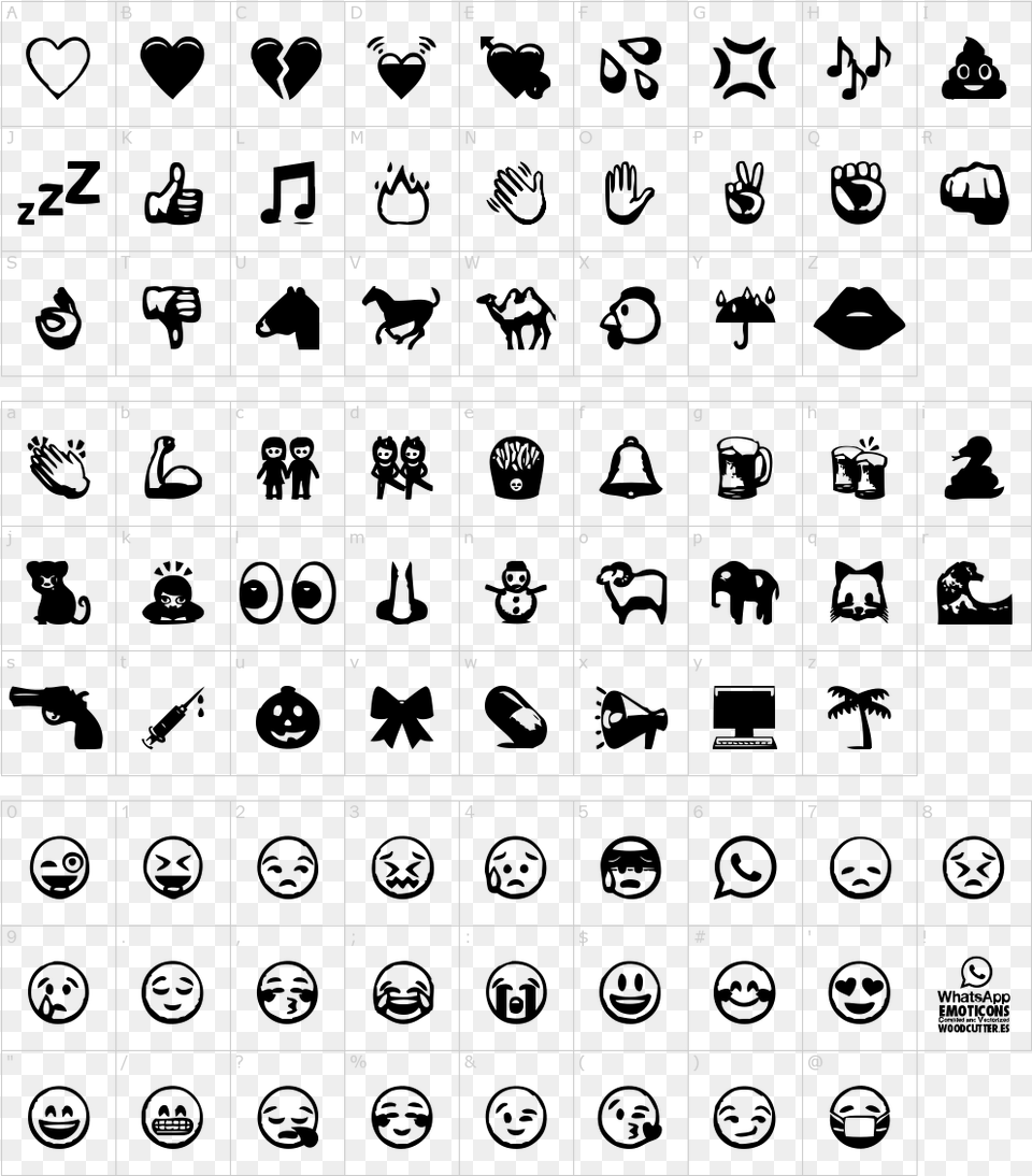 Whatsapp Emoticons Font Whatsapp Emojis Black White, Text, Architecture, Building, Alphabet Free Png