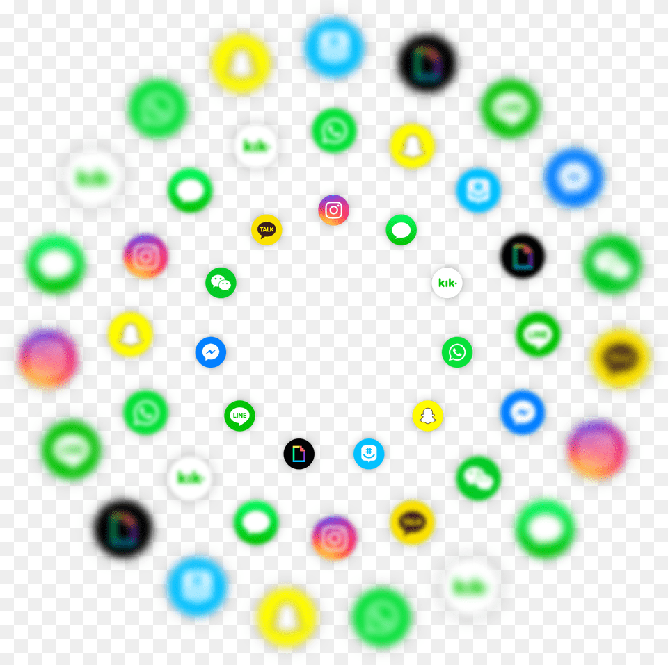 Whatsapp Icons From Instagram To Snapchat Imessage Vertical, Spiral, Sphere Free Transparent Png