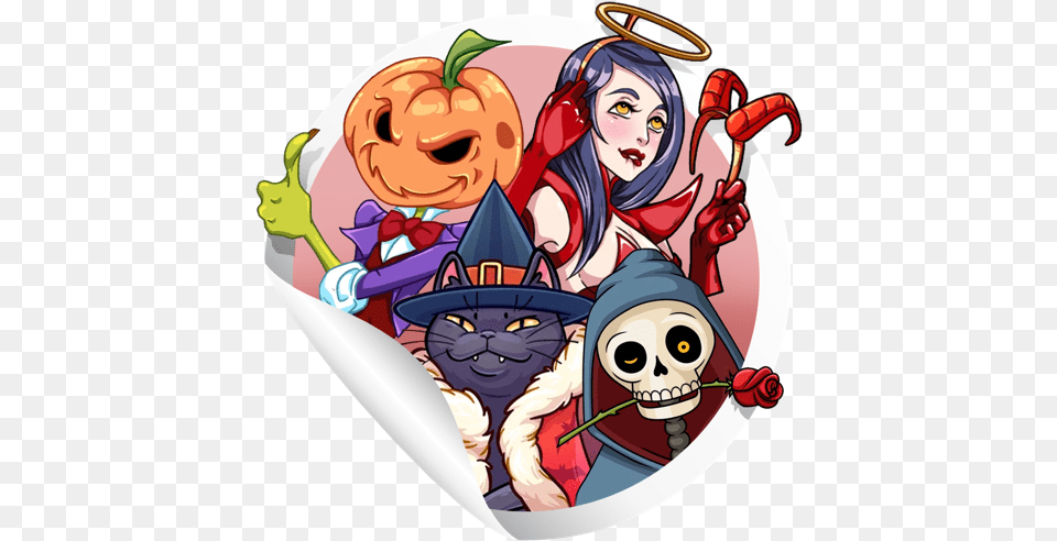 Whatsapp Stickers Halloween 10 Android Apk Aptoide Stickers Whatsapp Halloween, Book, Comics, Publication, Face Free Png