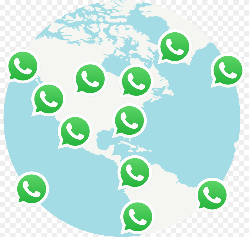 Whatsapp Users Connected Around A Globe Circle, Astronomy, Outer Space, Sphere, Disk Free Png