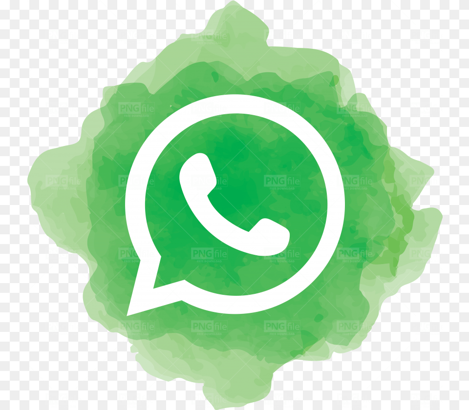 Whatsapp Watercolor Social Media Icon Logo Photo 1034 Red Whatsapp Logo Aesthetic, Accessories, Gemstone, Jade, Jewelry Png Image