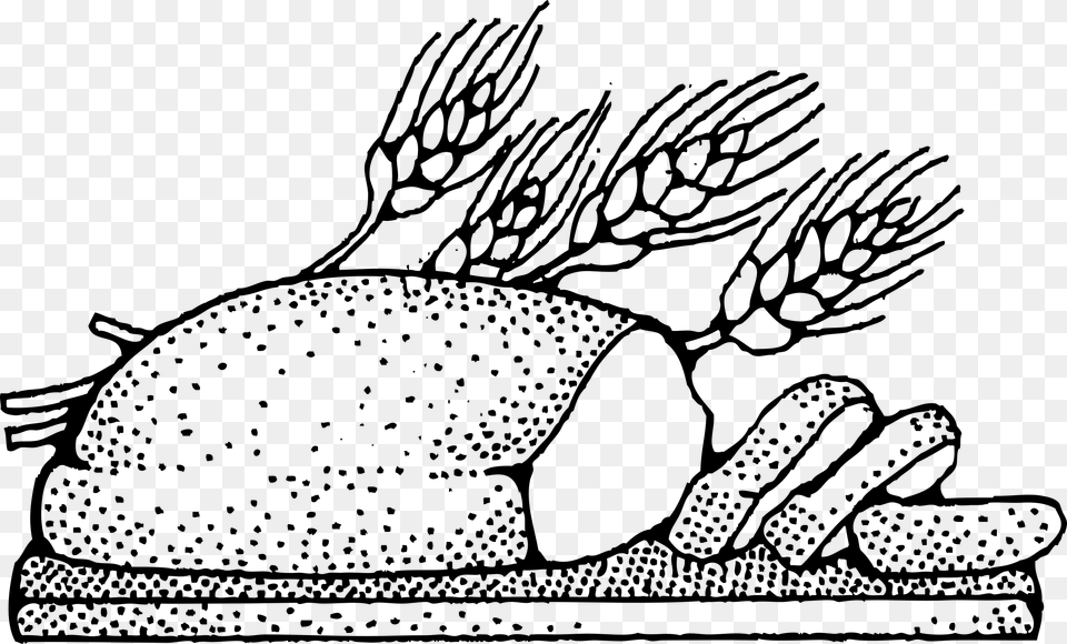 Wheat Bread Clipart Black And White, Gray Png