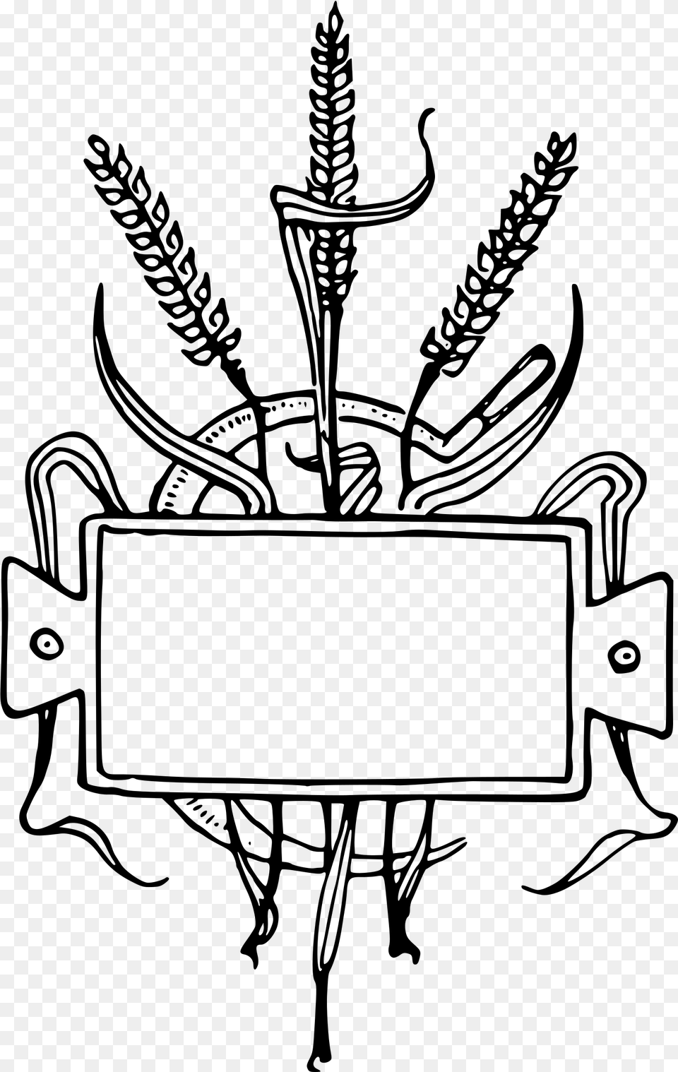 Wheat Frame Clip Arts Baisakhi Clipart Black And White, Gray Free Png