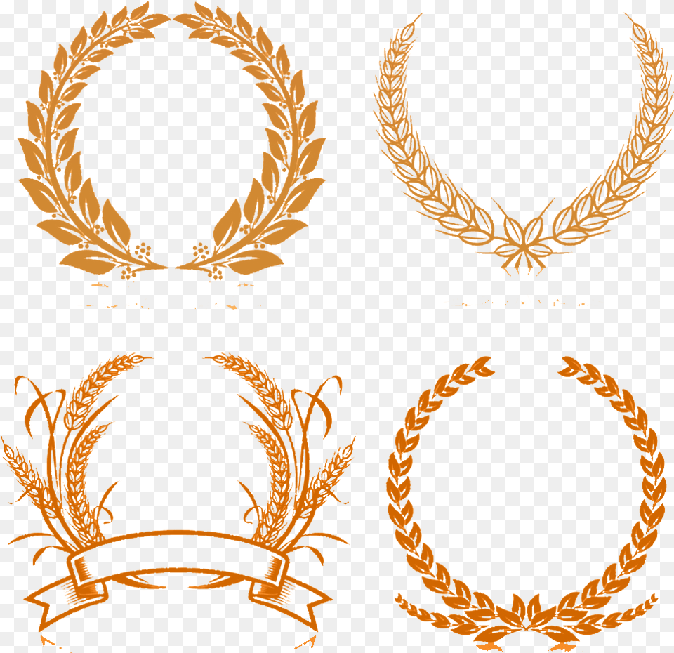 Wheat Vector Round Transparent Laurel Wreath Crown, Accessories, Jewelry, Necklace Free Png