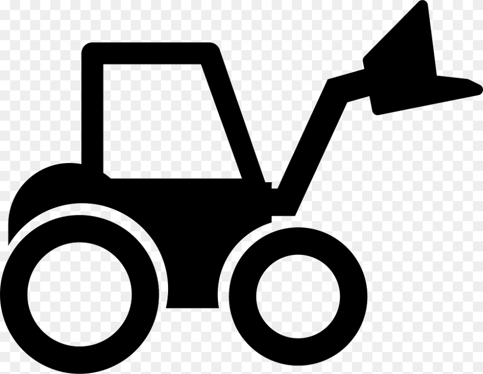 Wheel Loader Tractor Icon Grass, Plant, Device, Lawn Free Png Download