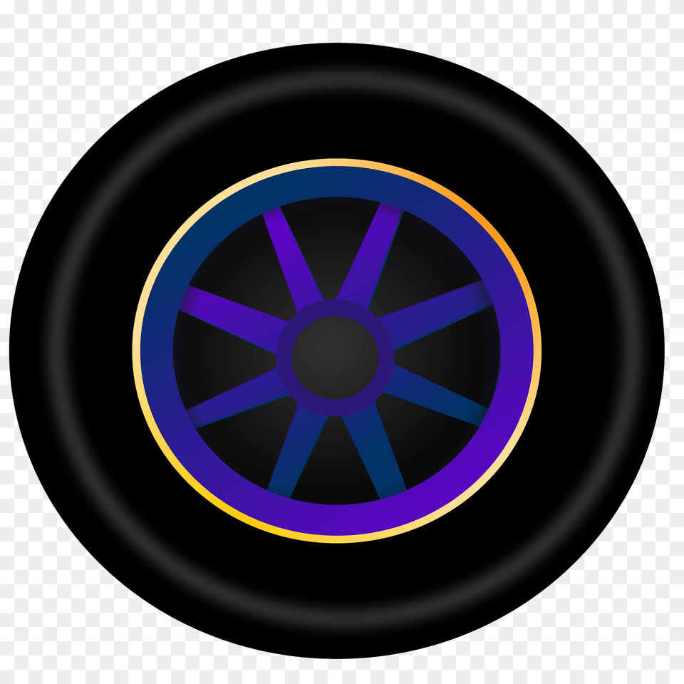 Wheel With Purple Spokes Clipart, Alloy Wheel, Car, Car Wheel, Machine Png