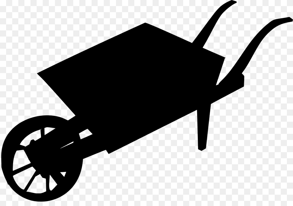 Wheelbarrow Planter Silhouette, Transportation, Vehicle, Machine, Wheel Png