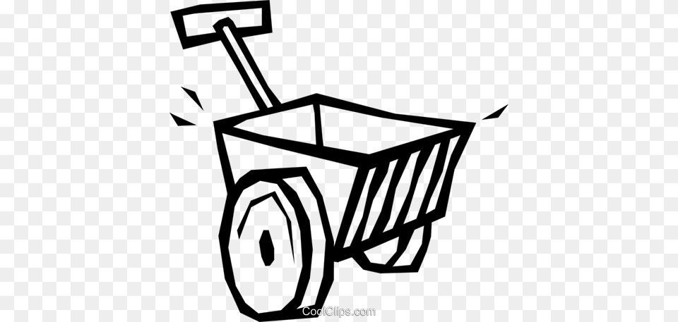 Wheelbarrow Royalty Vector Clip Art Illustration, Transportation, Vehicle, Wagon, Ammunition Png Image