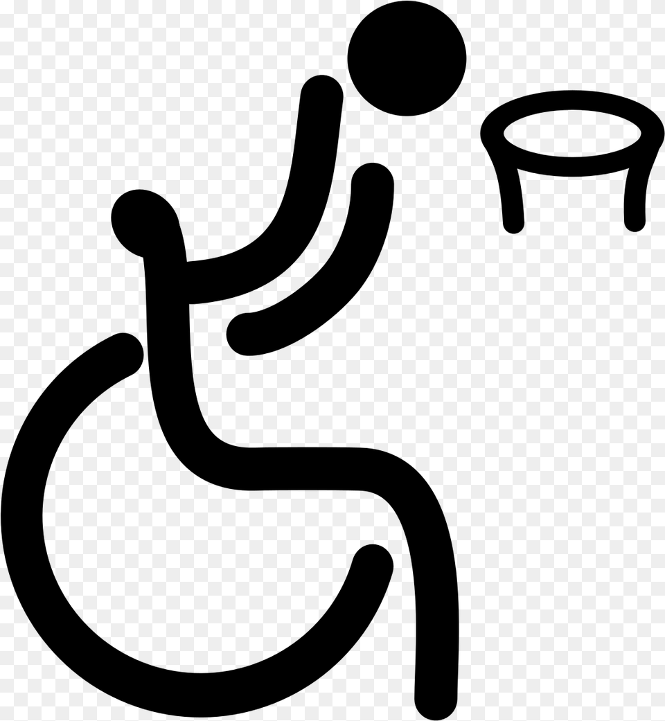 Wheelchair Basketball Clipart, Gray Free Png Download
