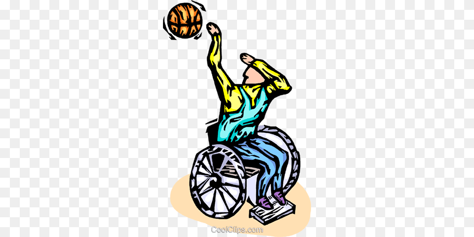 Wheelchair Basketball Player Royalty Vector Clip Art, Machine, Wheel, Person, Chair Png Image