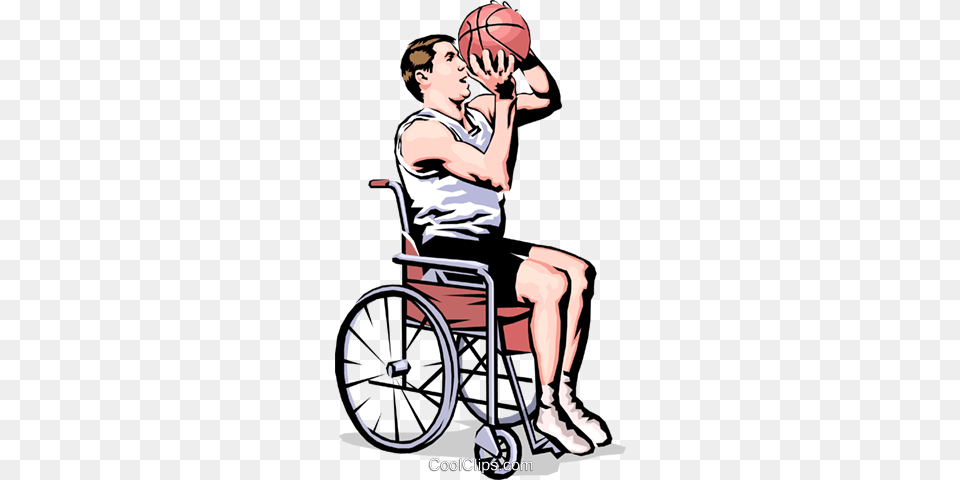 Wheelchair Basketball Player Shooting Royalty Vector Clip Art, Furniture, Machine, Chair, Wheel Free Png