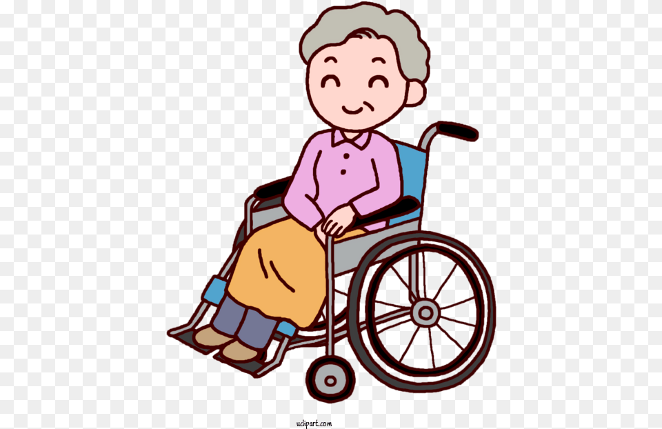 Wheelchair Caregiver For Elderly Wheelchair Elderly Clipart, Furniture, Chair, Baby, Person Free Png