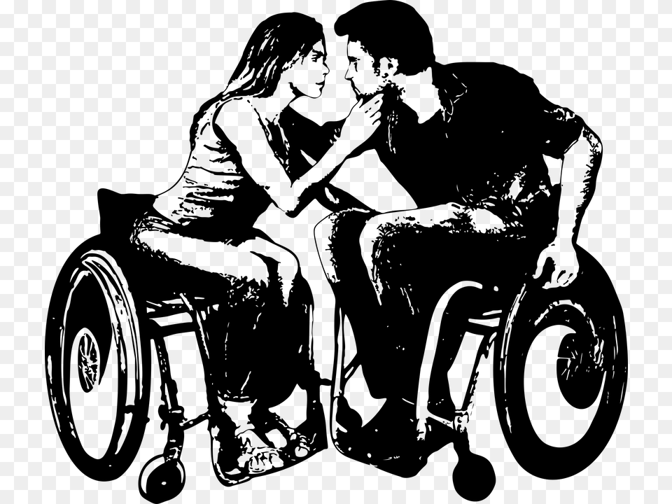 Wheelchair Love Disability Disabled Female Girl Sexo Y Discapacidad Medular, Gray Free Transparent Png