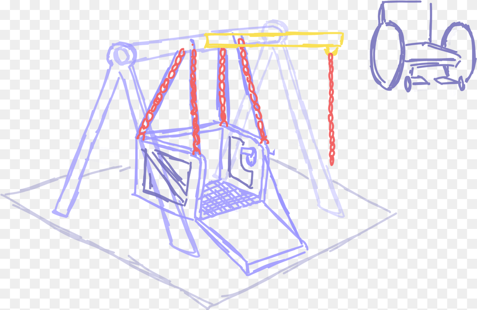 Wheelchair Swing Sketch Transparent Cartoons Wheelchair Swing Sketch, Play Area, Outdoors Png Image