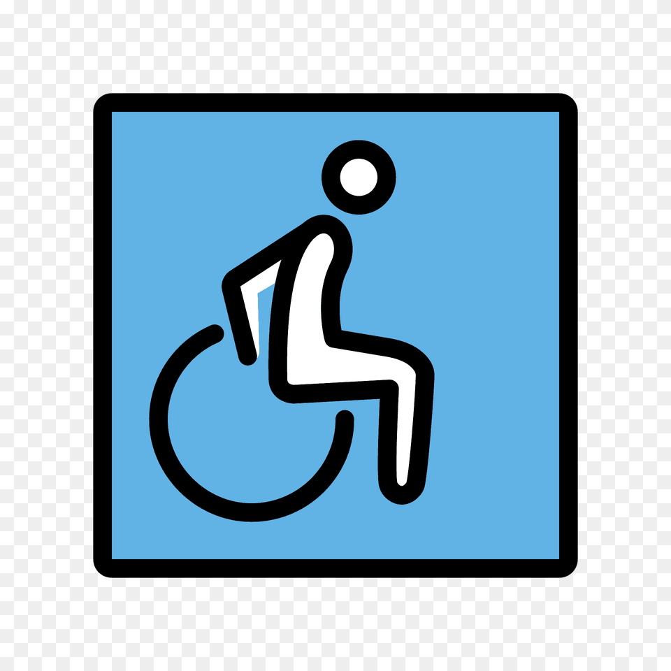Wheelchair Symbol Emoji Clipart, Sign, Text Png