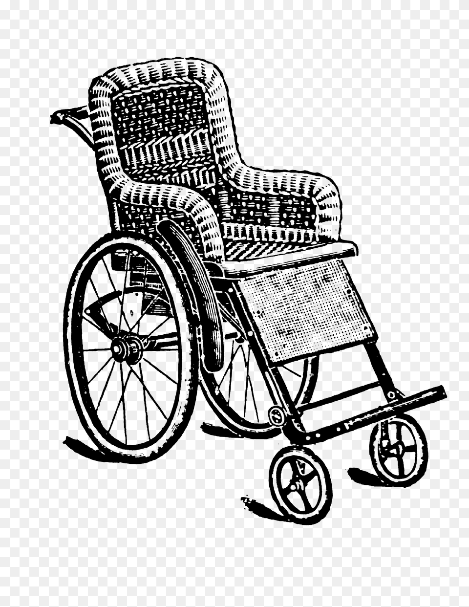 Wheelchair Victorian Era Vintage Clip Art Vintage, Chair, Furniture, Machine, Wheel Free Png Download