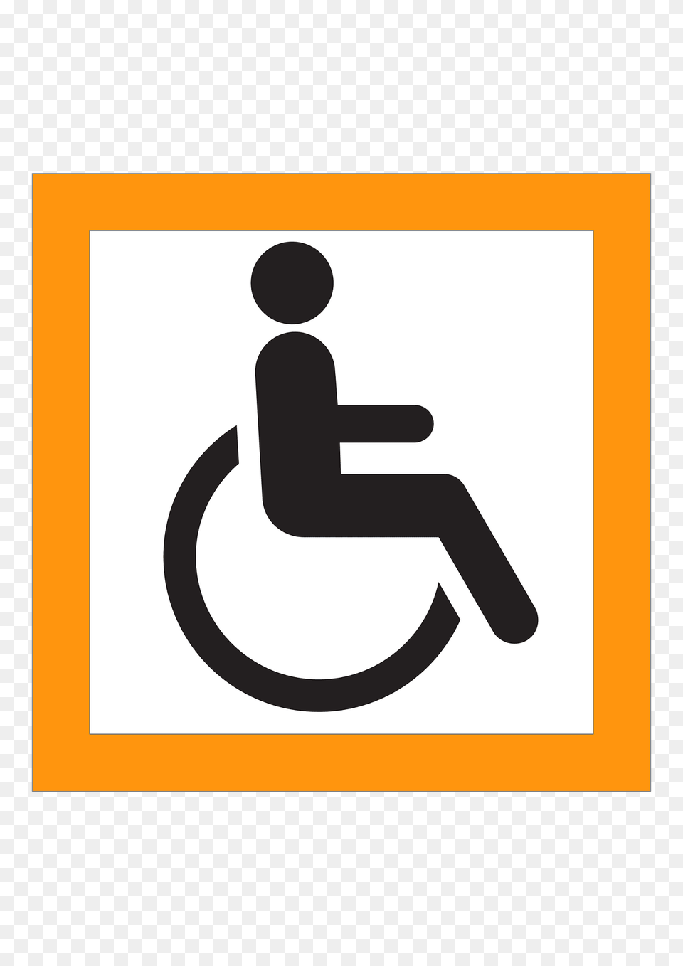Wheelchair Yellow2 Clipart, Sign, Symbol Png