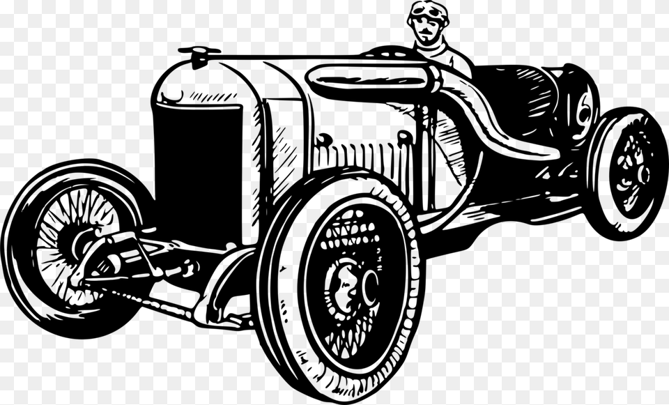 Wheelclassic Carantique Car Vintage Racing Car, Gray Free Png Download