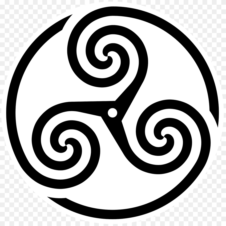 Wheeled Triskelion Basic Clipart, Symbol, Spiral Png