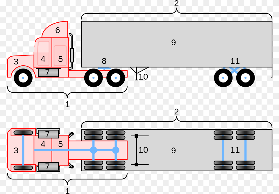 Wheeler Truck Dimensions, Trailer Truck, Transportation, Vehicle, Machine Free Png