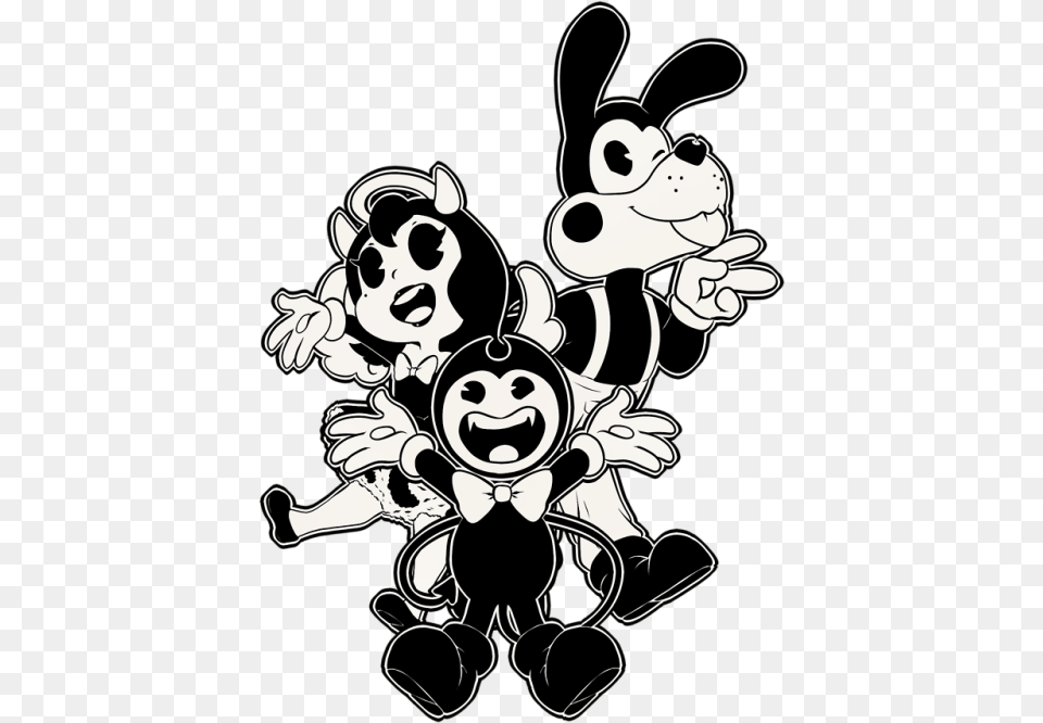 Whelp Bendy And The Ink Machine Sure Was Something Bendy And The Ink Machine Chibi, Stencil, Animal, Mammal, Wildlife Free Png Download