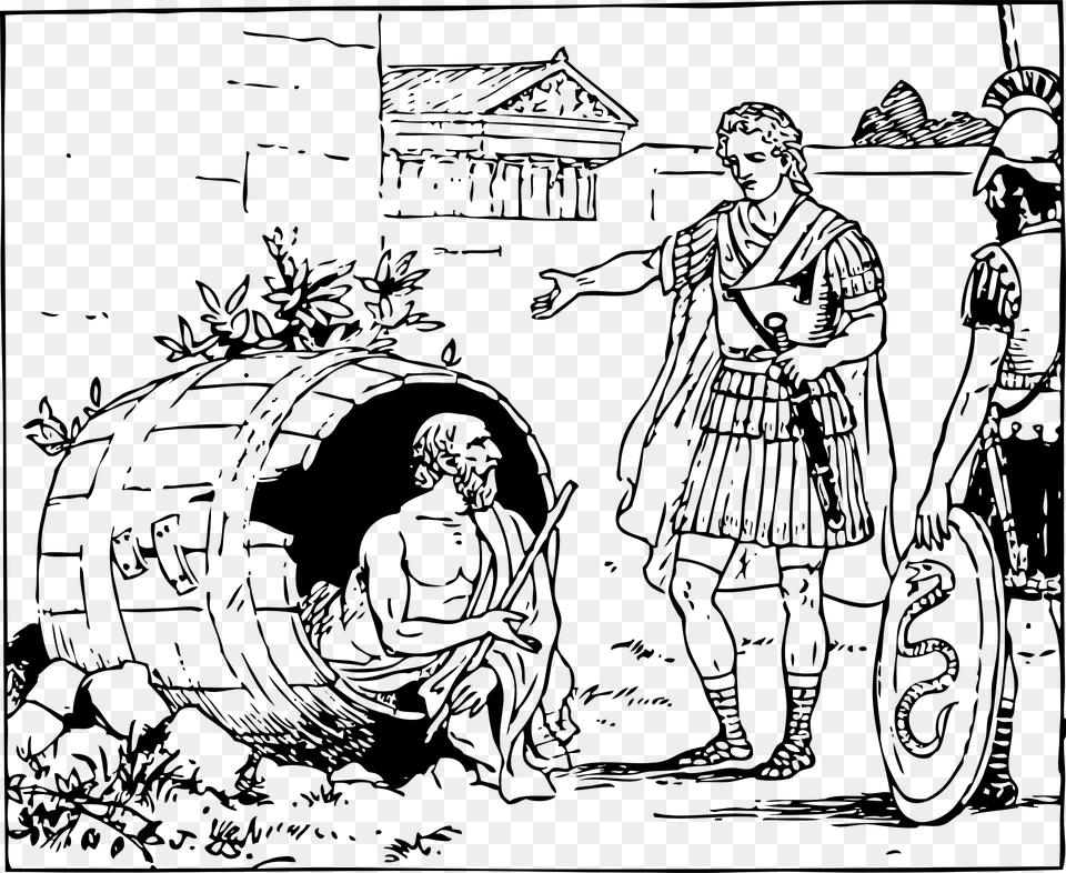 When Aristotle Schwarzenegger And Trump Met Diogenes Memes, Gray Free Png