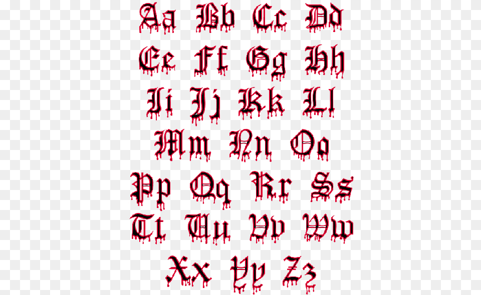 When Creating Your Own Lettering Tattoos There Are Pink Old English Letters, Text, Alphabet, Blackboard Free Png