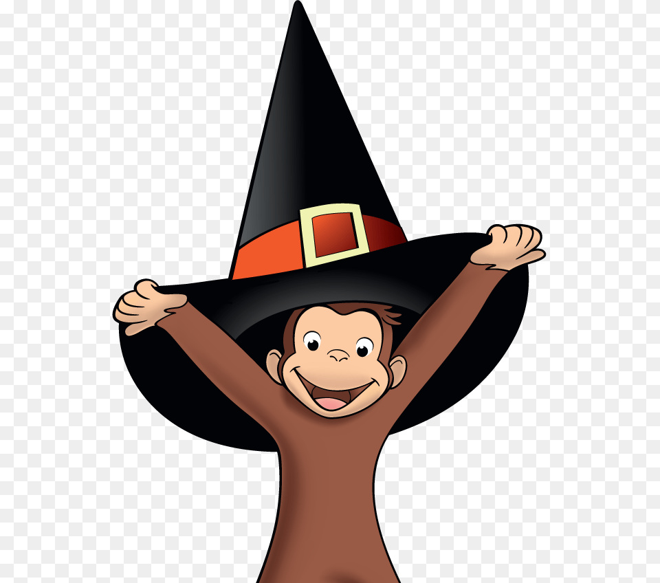 When Curious George Curious George A Halloween Boo Fest Videos, Clothing, Hat, Adult, Female Free Png Download