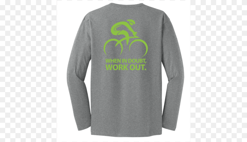 When In Doubt Work Out Cotton Shirt Long Sleeved T Shirt, Clothing, Long Sleeve, Sleeve, Coat Png Image