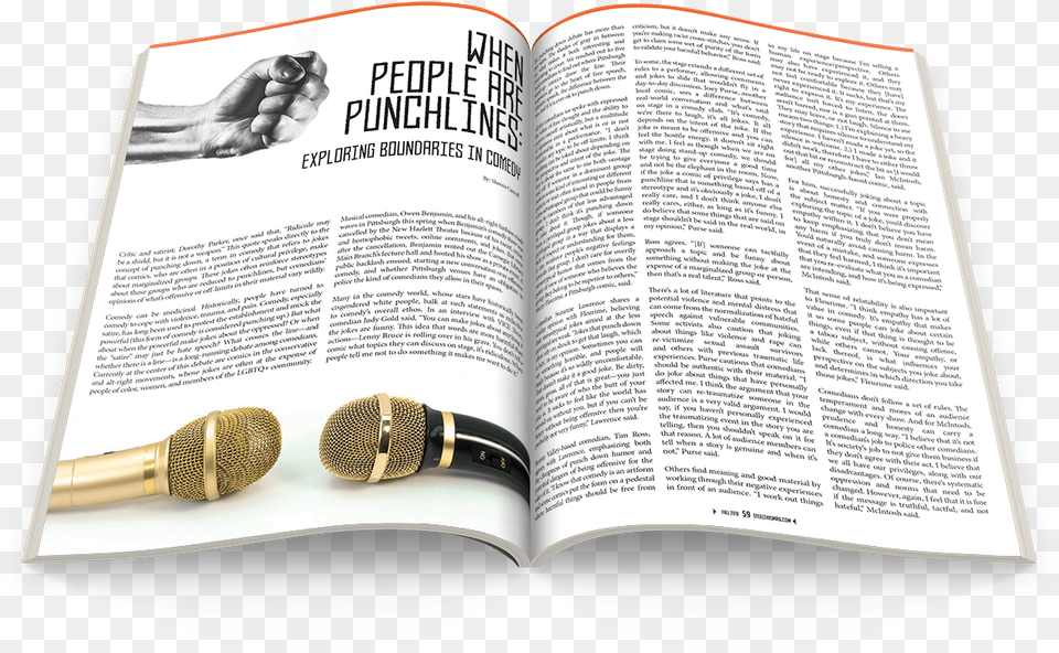 When People Are Punchlines Magazine, Book, Electrical Device, Microphone, Page Png