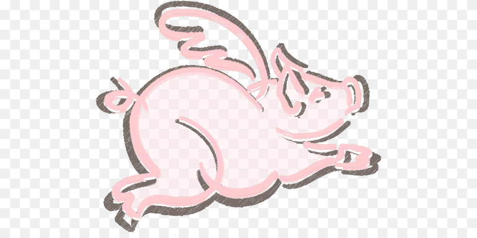 When Pigs Take Flight Flying Pig Icon, Animal, Hog, Mammal, Piggy Bank Free Png