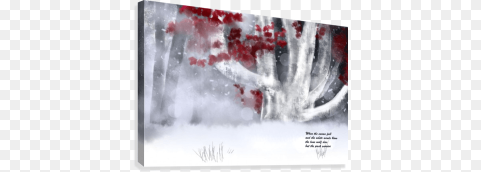When The Snow Fall Canvas Print Painting, Tree, Plant, Weather, Outdoors Png Image