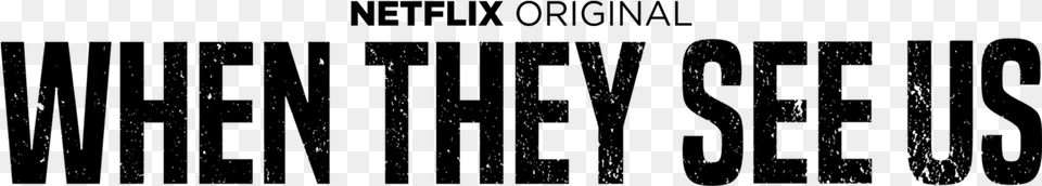 When They See Us Logo Black They See Us Netflix Logo, Gray Free Transparent Png