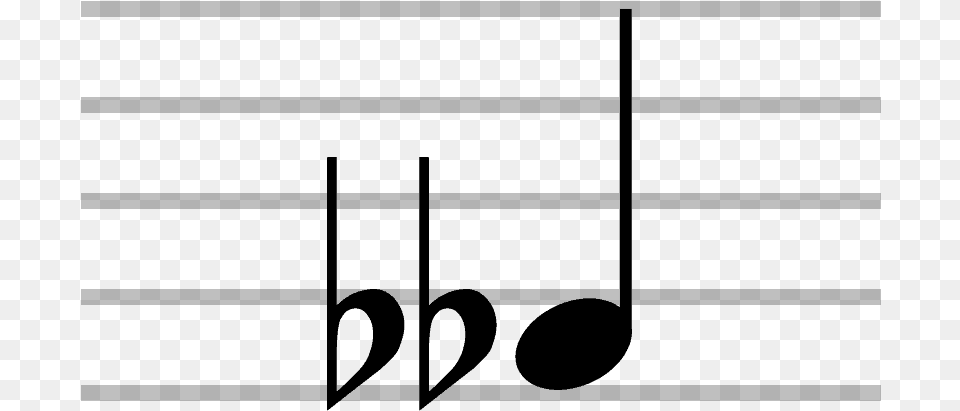 When Two Flats Join Together They Form A Double Flat Flat Music, Gray Free Png
