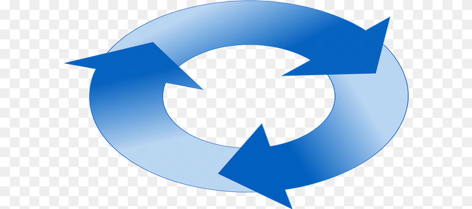When Water Is Scarce We Cant Afford Blue Circular Arrow Icon, Symbol, Recycling Symbol, Disk Free Png