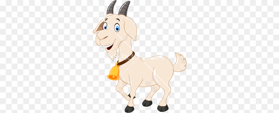 Whenever The Farmer Is With The Animals Or Plant They Cartoon Of Goat, Livestock, Animal, Mammal, Baby Png Image