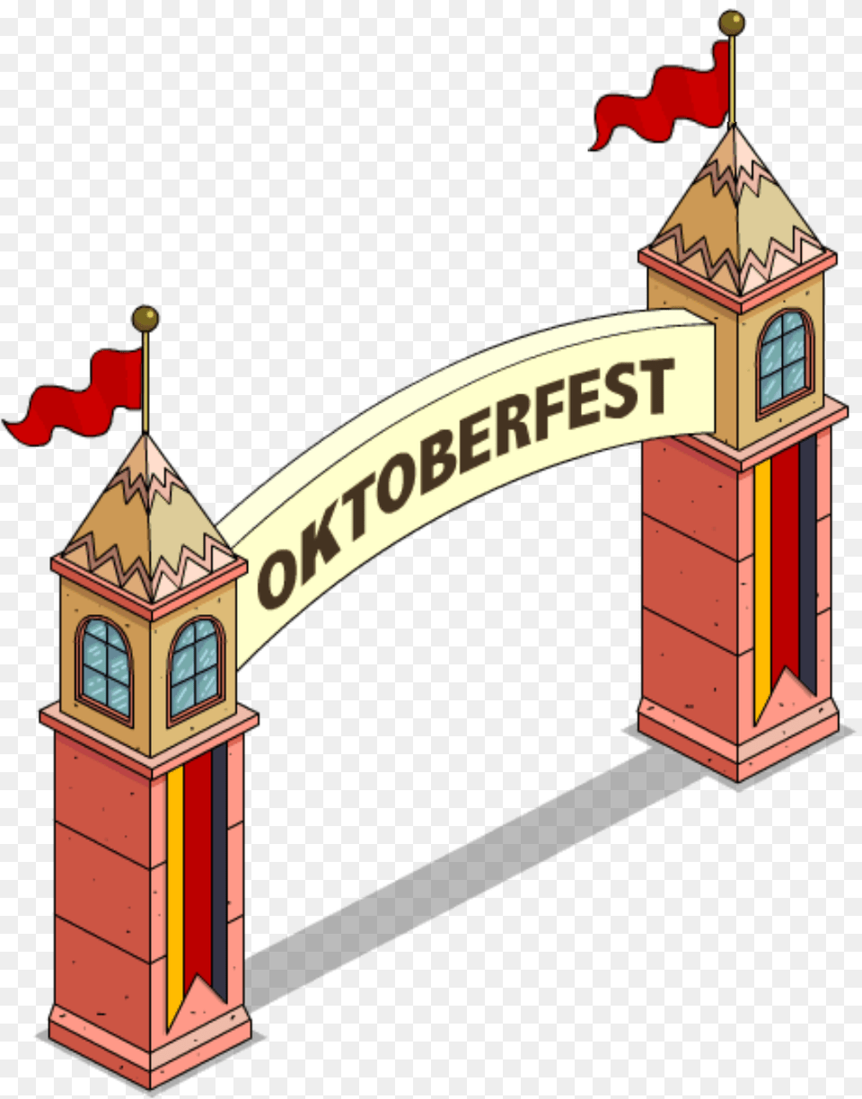 Where Did That Come From Oktoberfestthe Simpsons Tapped Out, Arch, Architecture, Building, Clock Tower Free Transparent Png