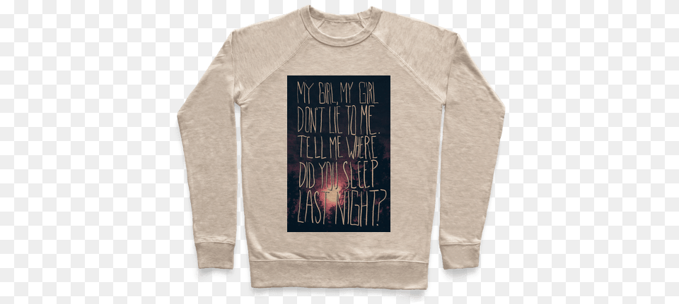 Where Did You Sleep Last Night Pullover Succulent T Shirts, Clothing, Knitwear, Long Sleeve, Sleeve Png Image