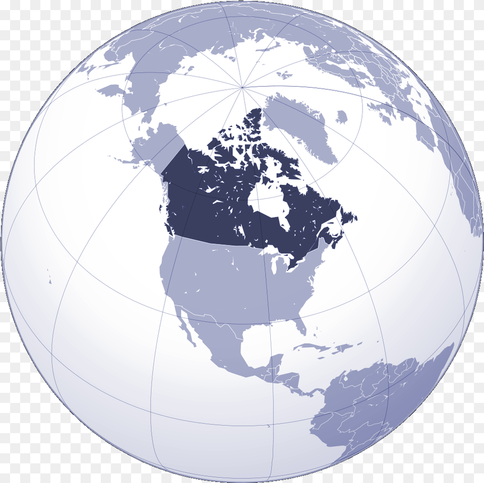 Where Is Canada Located Large Map, Astronomy, Globe, Outer Space, Planet Png Image