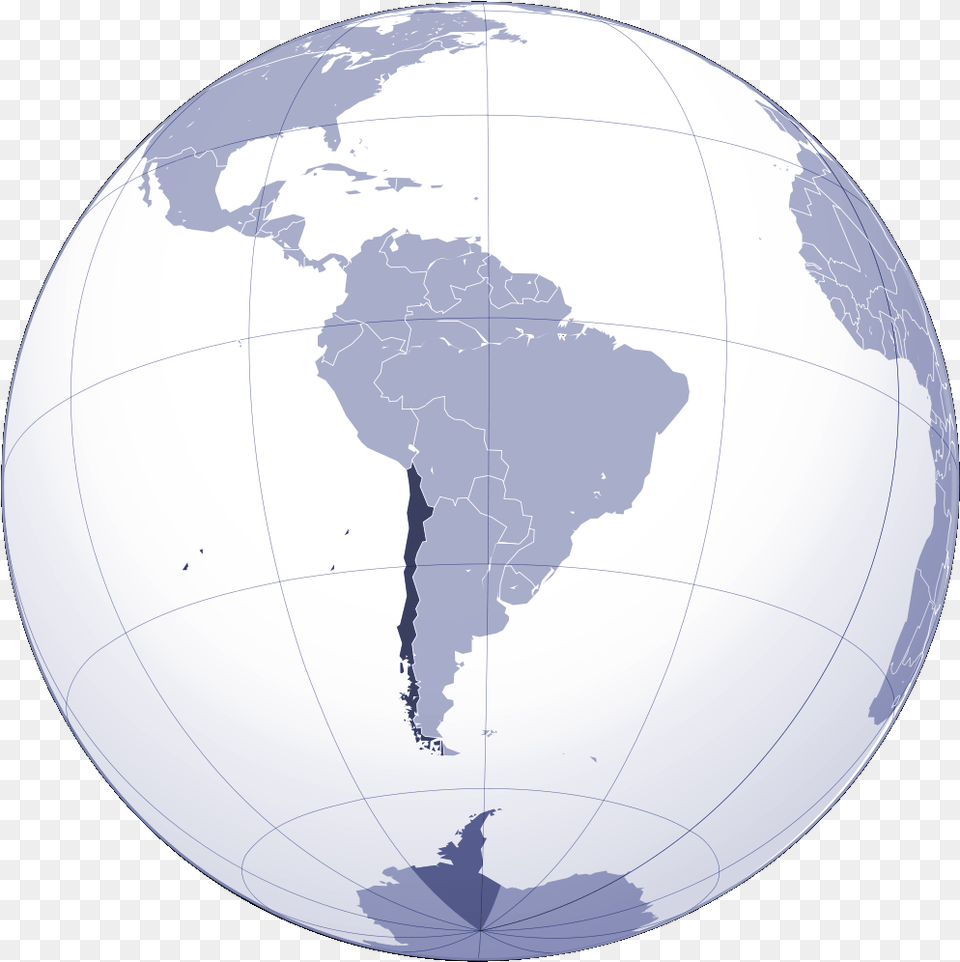 Where Is Chile Located Large Map Latin America, Astronomy, Outer Space, Planet, Globe Png Image