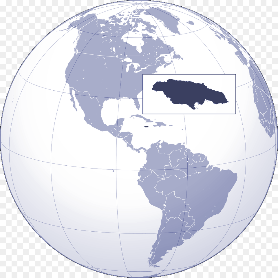 Where Is Jamaica Located Large Map Orthographic Projection Of Cuba, Astronomy, Outer Space, Planet, Globe Png Image