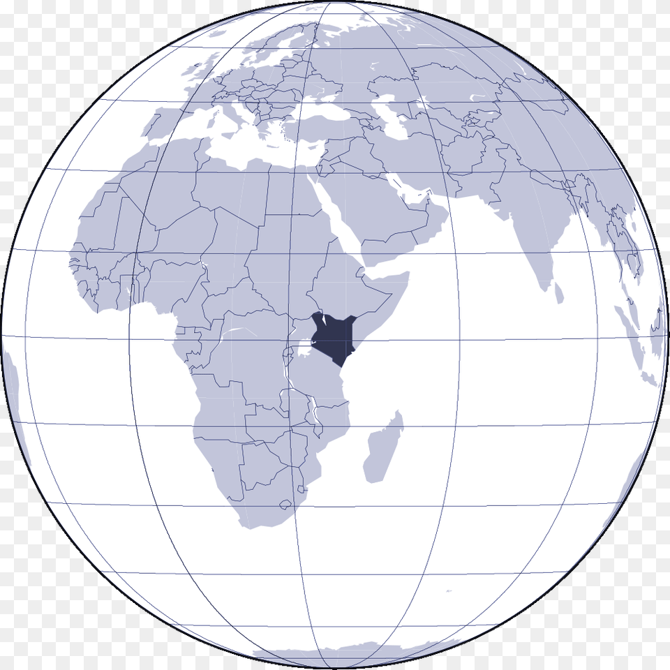 Where Is Kenya Located Large Map World Map, Astronomy, Outer Space, Planet, Globe Png Image
