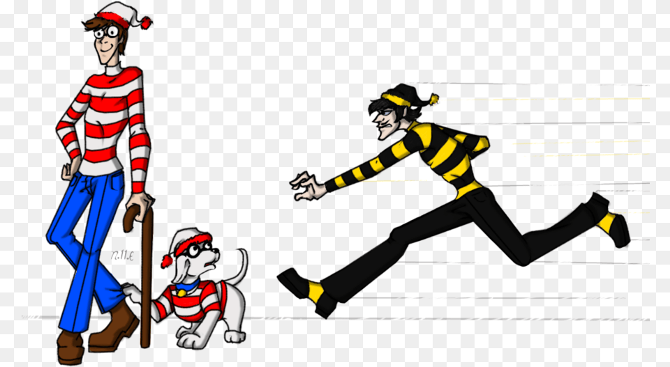 Where S Waldo Characters Clip Art Black And White Where39s Wally Characters, Adult, Person, Woman, Female Free Transparent Png