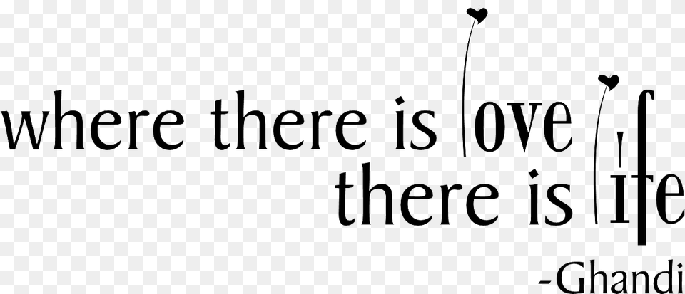 Where There Is Love There Is Life Ghandi Wall Quote Trading Phrases Ghandi Love Amp Life Wall Decals, Text, Blackboard Png Image