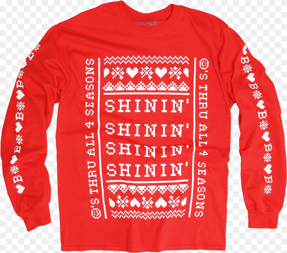 Where To Buy Beyonce39s Holiday Merch For A Christmas Sweatshirt, Clothing, Long Sleeve, Sleeve, Knitwear Free Png Download