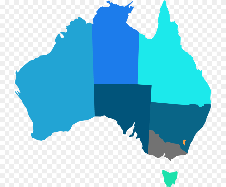 Where To Get Hoverboards From Australia States Map, Chart, Plot, Nature, Land Png
