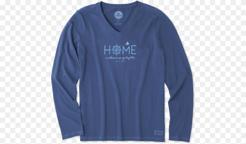 Wherever We Go Together Long Sleeve Crusher Sweater, Clothing, Fleece, Long Sleeve, Knitwear Png Image