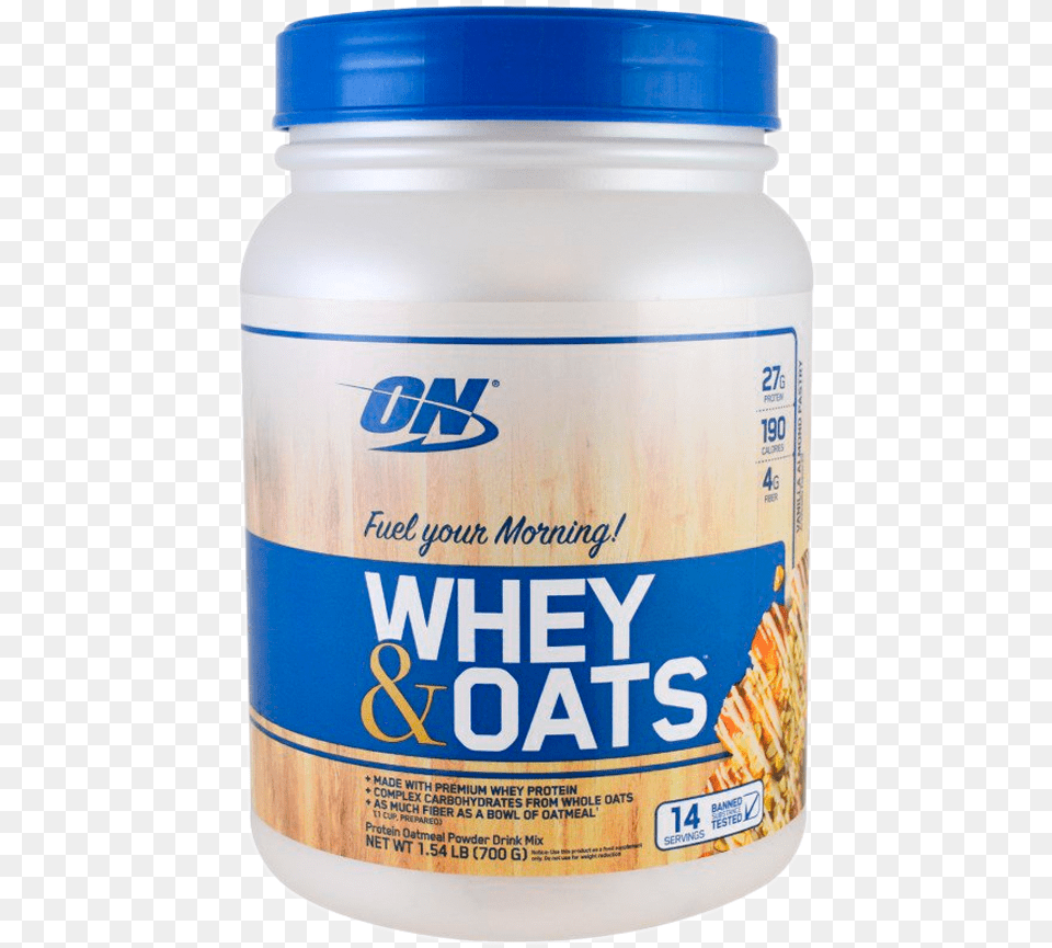 Whey Amp Oats Optimum Nutrition Whey Amp Oats, Food, Mayonnaise, Can, Tin Png Image