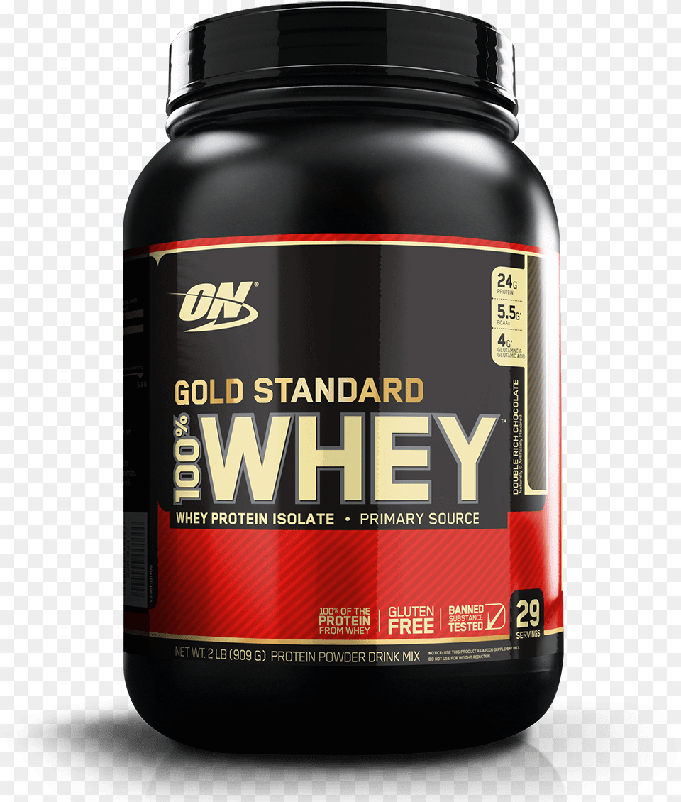 Whey Protein Gold Standard 100 Whey 2lbs, Bottle, Can, Tin Png